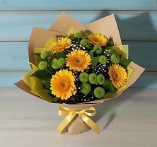 Букет цветов из:  Герберы и Хризантемы в Оверятах