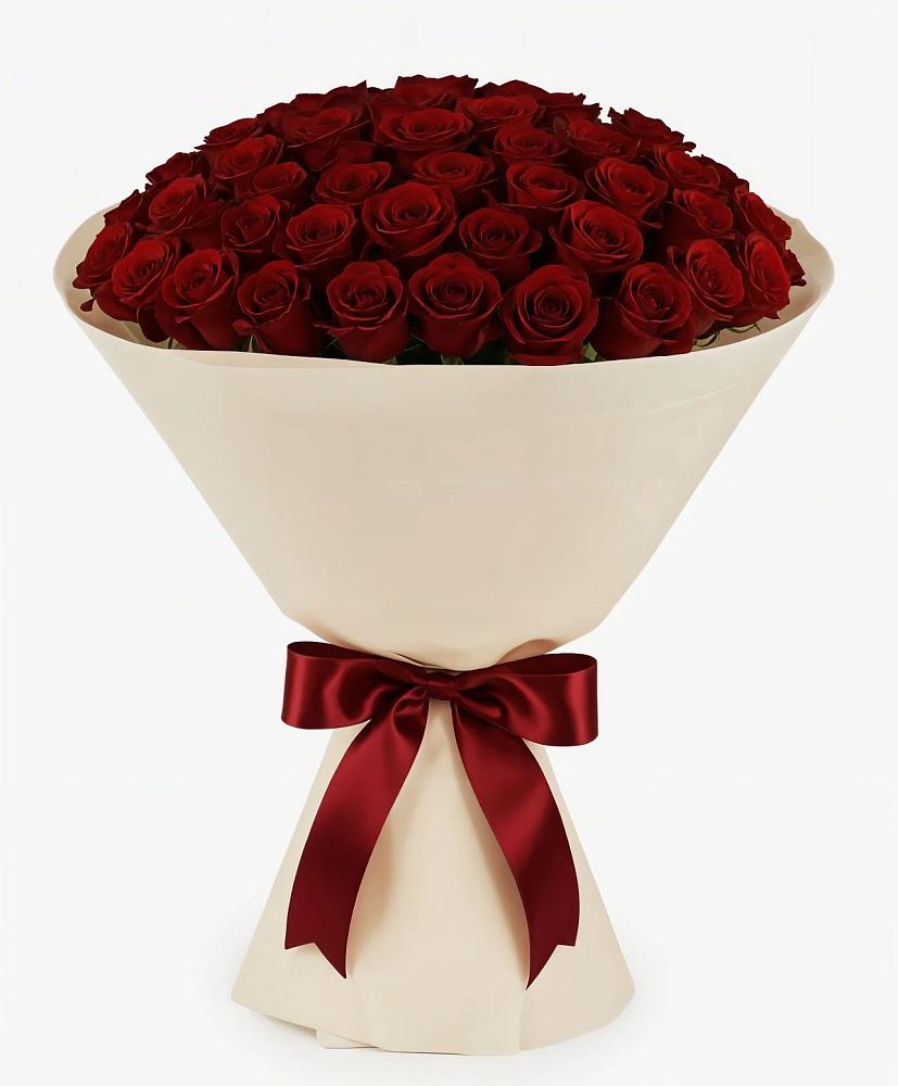 Букет 101 Бордовая роза Блэк Бакарра в Оверятах